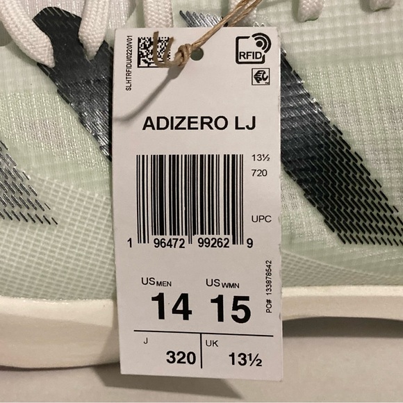 NEW Adidas Adizero LJ Track Field Long Jump Shoes Mens Size 14 ID7244 No Spikes - Picture 6 of 8